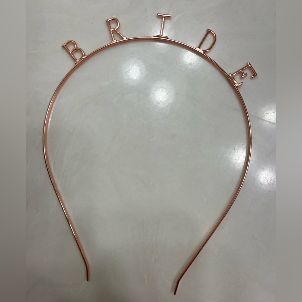 Rose gold bride headband